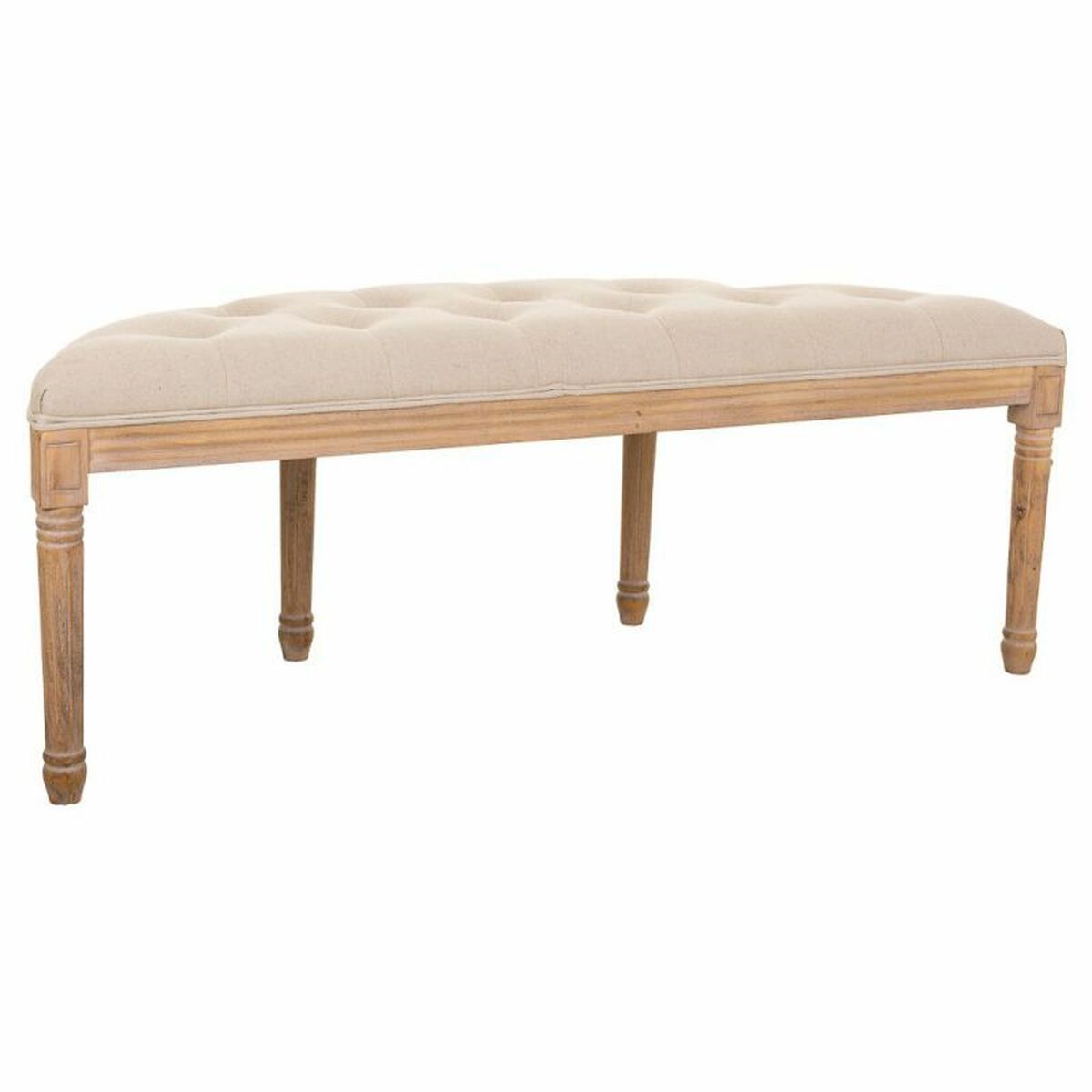 Bench Alexandra House Living Cream Rubber wood 45 x 48 x 125 cm