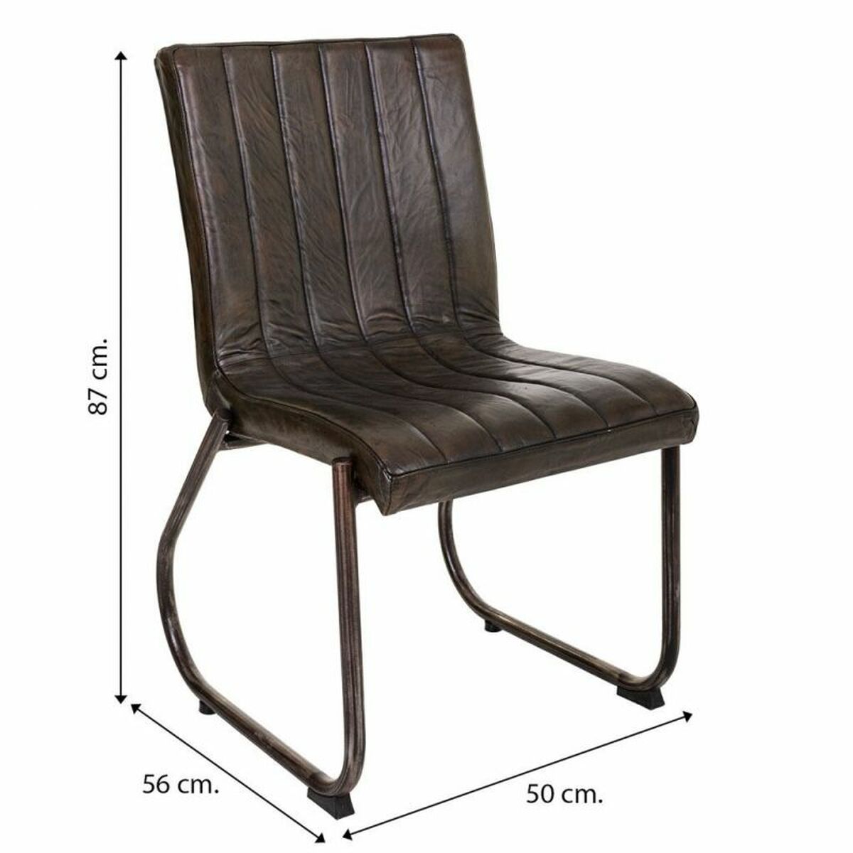 Dining Chair Alexandra House Living Black Dark grey 56 x 87 x 50 cm