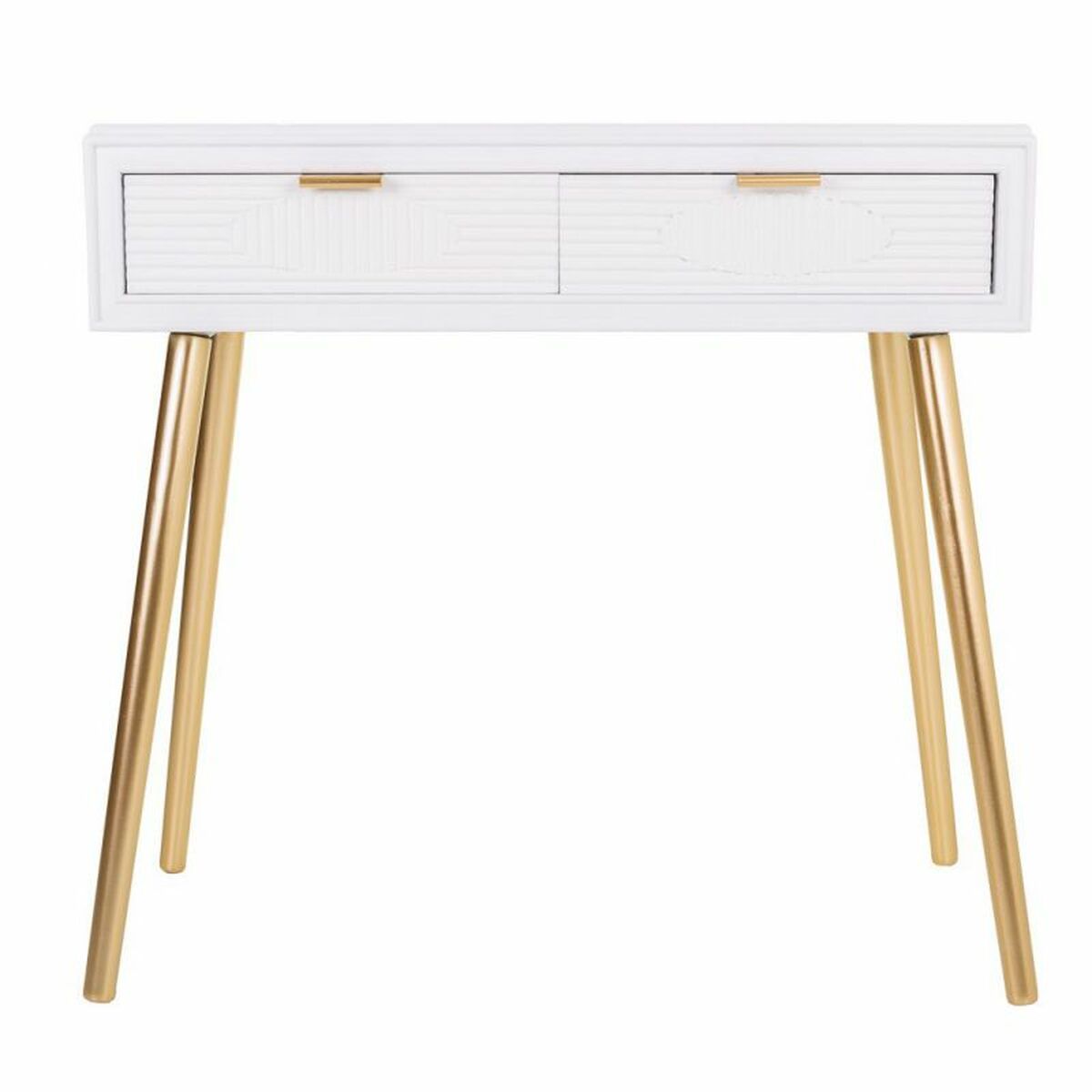 Hall Table with Drawers Alexandra House Living Golden MDF Wood 41 x 78 x 82 cm