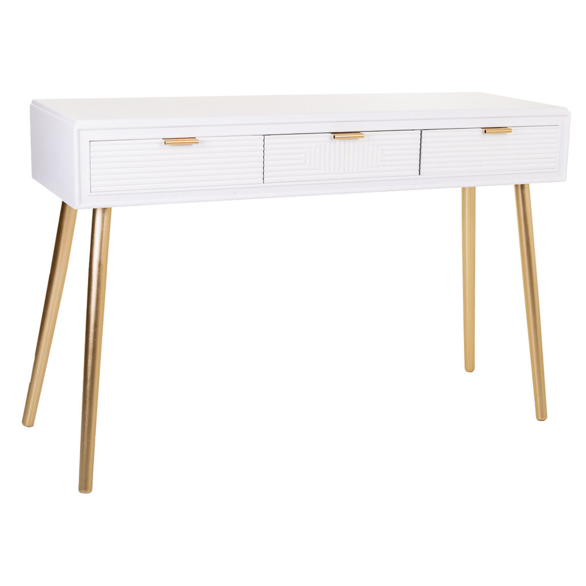 Hall Table with Drawers Alexandra House Living Golden MDF Wood 41 x 78 x 120 cm