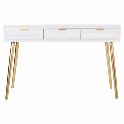 Hall Table with Drawers Alexandra House Living Golden MDF Wood 41 x 78 x 120 cm