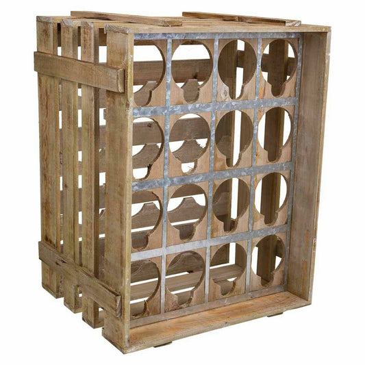 Bottle rack Alexandra House Living Natural Fir wood 32 x 55 x 41 cm 16 bottles Box Alexandra House Living