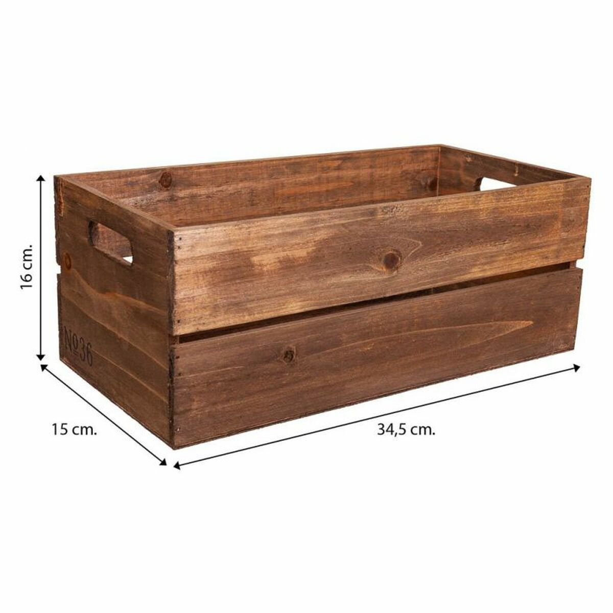 Storage boxes Alexandra House Living Brown Fir wood 2 Pieces