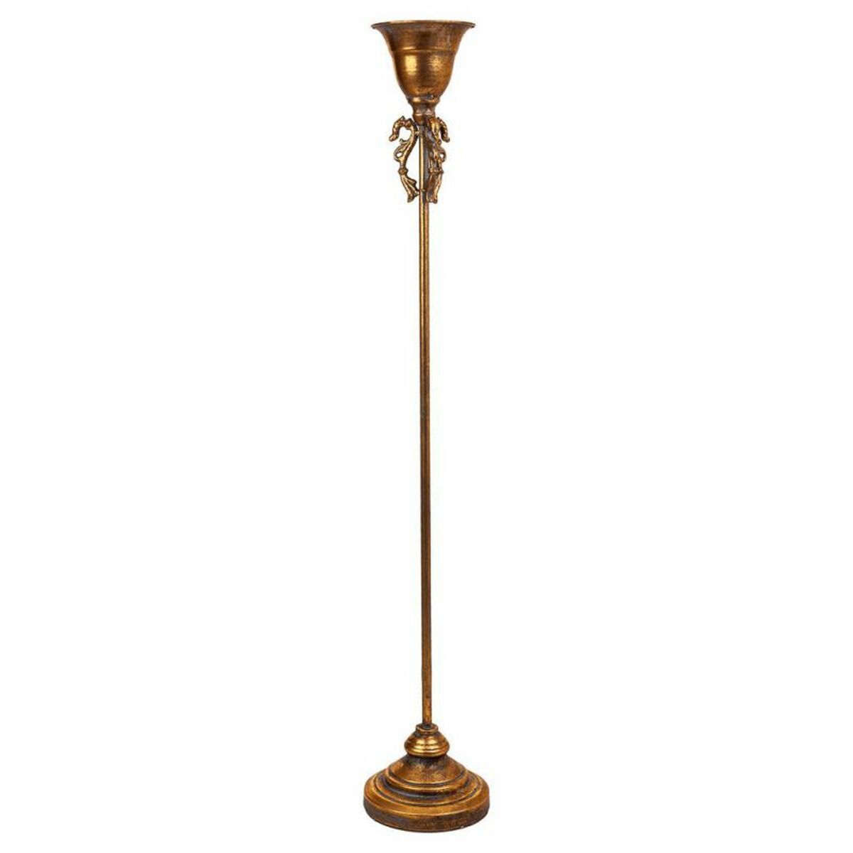 Candle Holder Alexandra House Living Golden Iron 17 x 100 x 17 cm