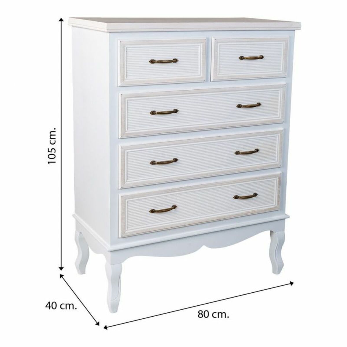 Chest of drawers Alexandra House Living MDF Wood 40 x 105 x 80 cm