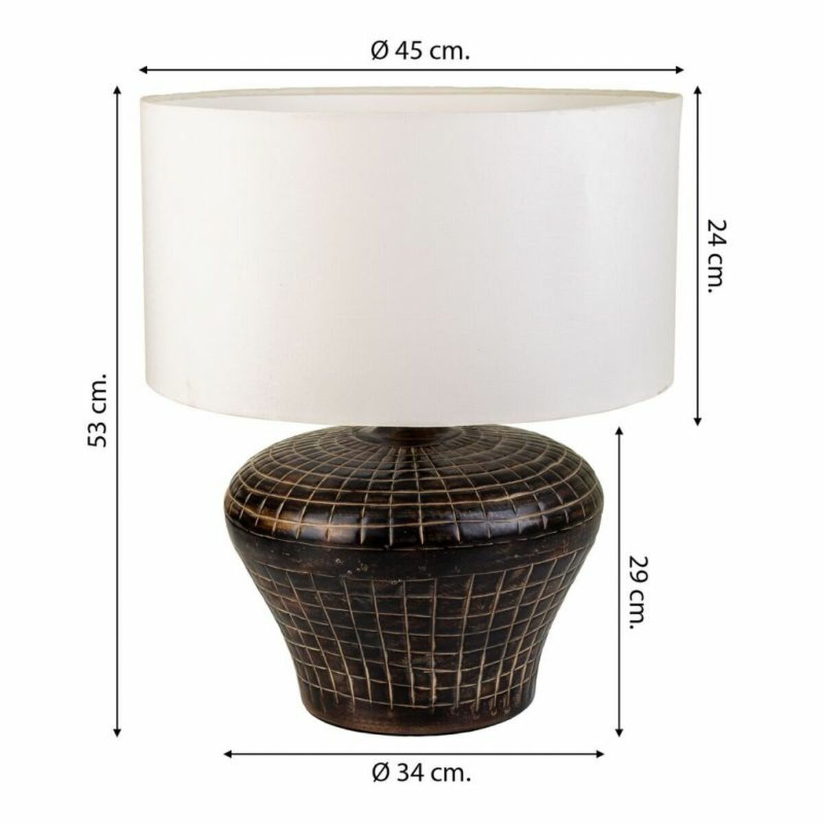 Desk lamp Alexandra House Living Brown Iron 34 x 53 x 34 cm