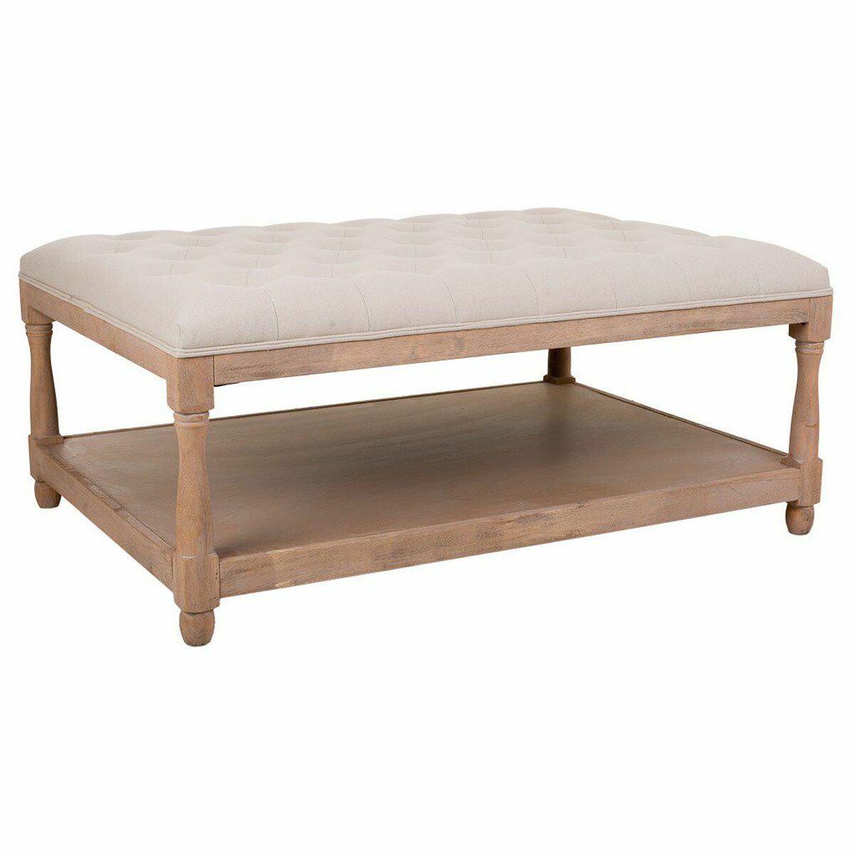 Bench Alexandra House Living Grey Cream 78 x 48 x 110 cm