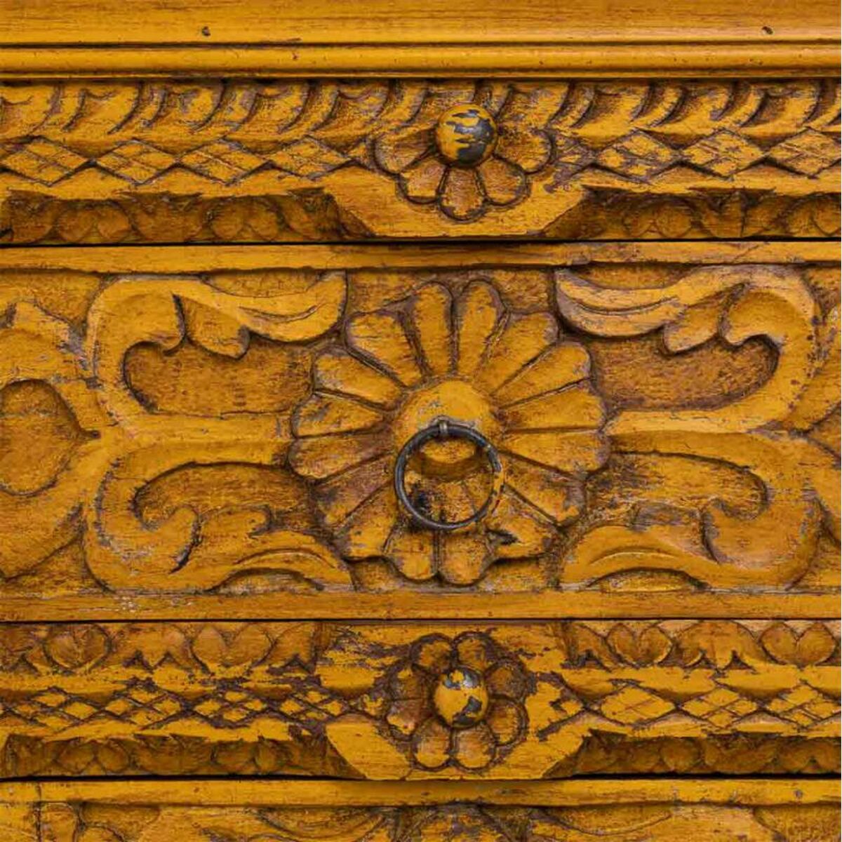 Sideboard Alexandra House Living Yellow Iron Mango wood 45 x 96 x 147 cm