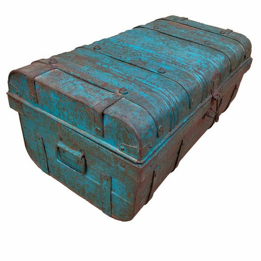 Decorative suitcase Alexandra House Living Blue Iron Traditional style 36 x 19 x 66 cm Alexandra House Living