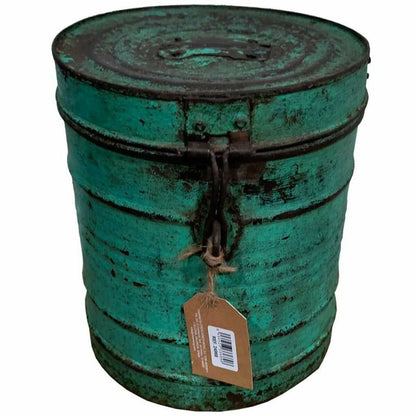 Decorative canister Alexandra House Living Green Iron Traditional style 23 x 28 x 23 cm