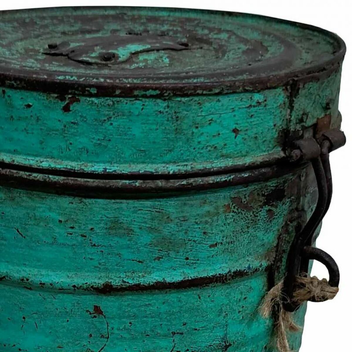 Decorative canister Alexandra House Living Green Iron Traditional style 23 x 28 x 23 cm