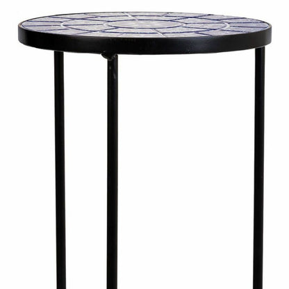 Flower Pot Stand Alexandra House Living Black Iron Tile 30 x 68 x 30 cm 3 Pieces