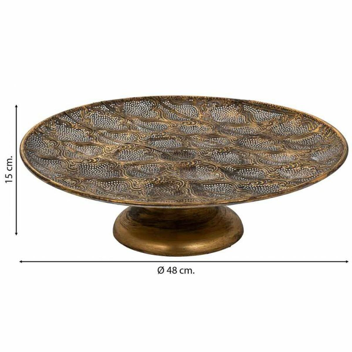 Centerpiece Alexandra House Living Gold Iron 48 x 15 x 48 cm