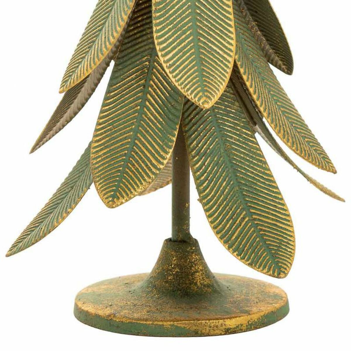 Candle Holder Alexandra House Living Gold Iron 21 x 31 x 21 cm Feathers