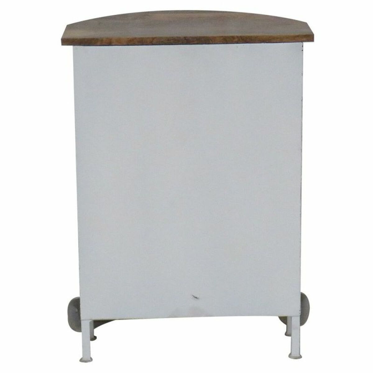 Console Alexandra House Living Van Yellow White Iron Mango wood 32 x 75 x 50 cm