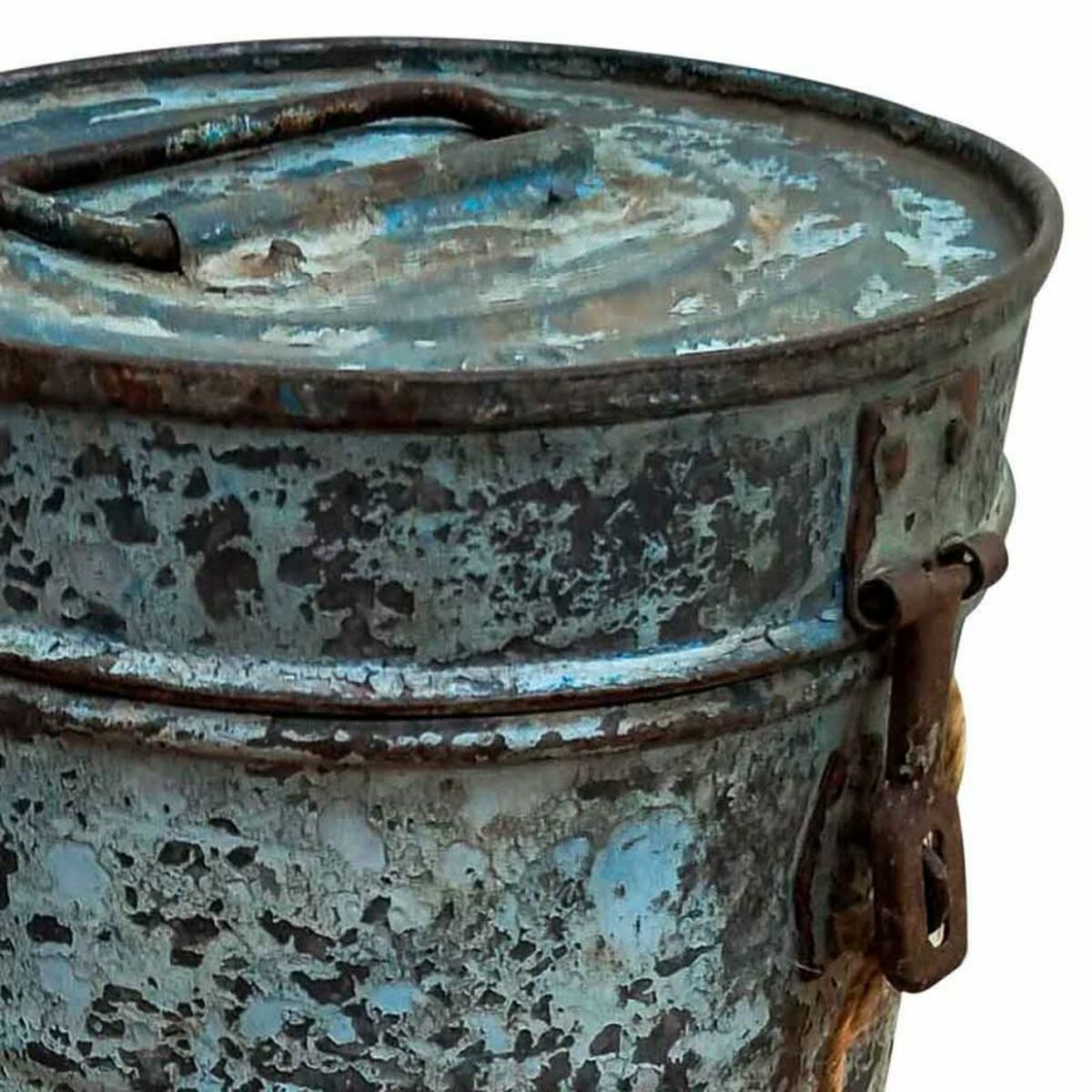 Decorative canister Alexandra House Living Blue Iron Traditional style 20 x 24 x 20 cm