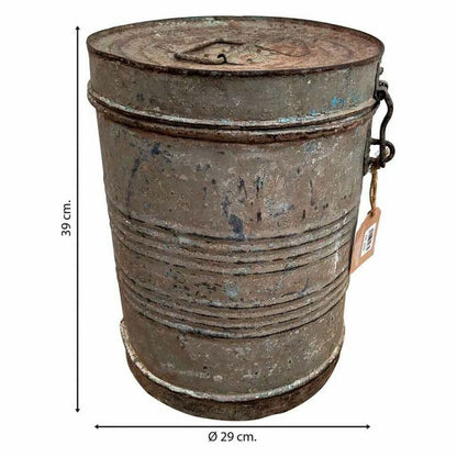 Decorative canister Alexandra House Living Grey Iron Traditional style 29 x 39 x 29 cm