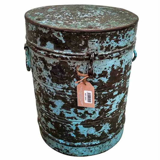 Decorative canister Alexandra House Living Blue Iron Traditional style 34 x 44 x 34 cm