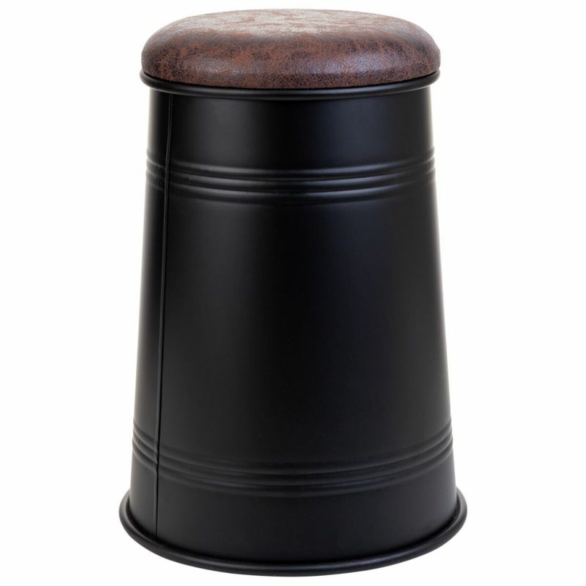 Stool Alexandra House Living Black Polyurethane Metal Particleboard 27 x 27 x 47 cm