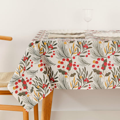 Stain-proof resined tablecloth Belum Merry Christmas Multicolour 250 x 150 cm