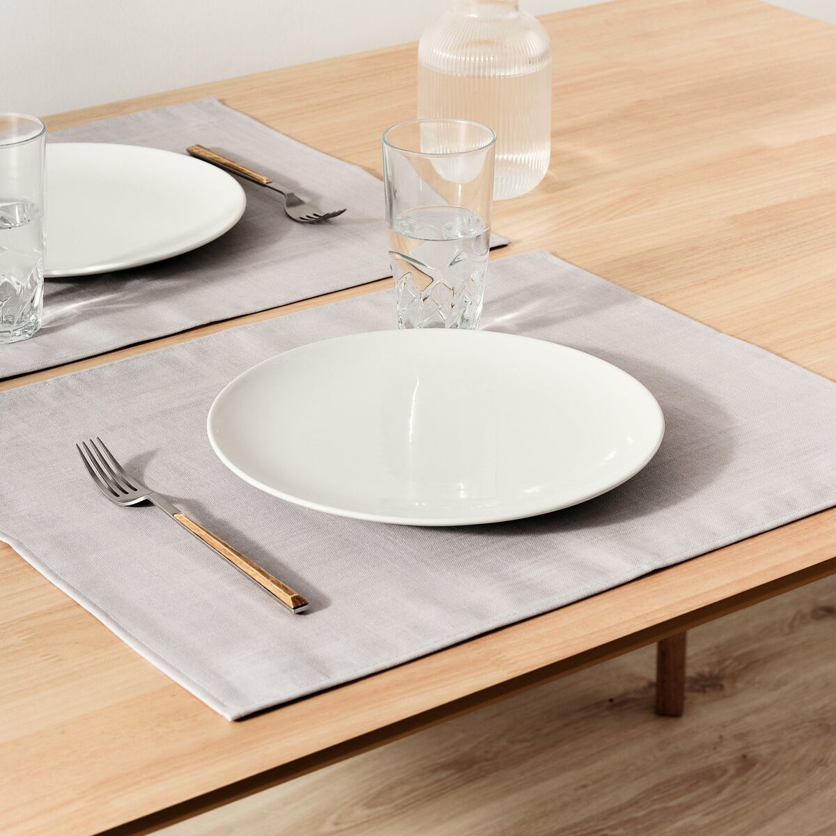 Place mat Belum Liso Grey 50 x 40 cm Smooth 2 Units Belum