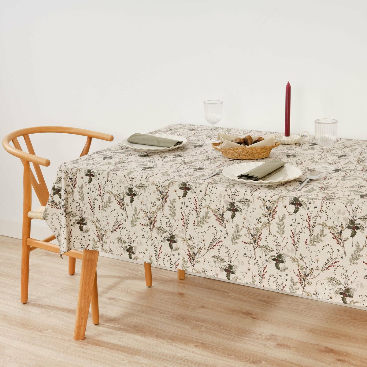 Stain-proof resined tablecloth Belum Christmas Mistletoe 250 x 140 cm