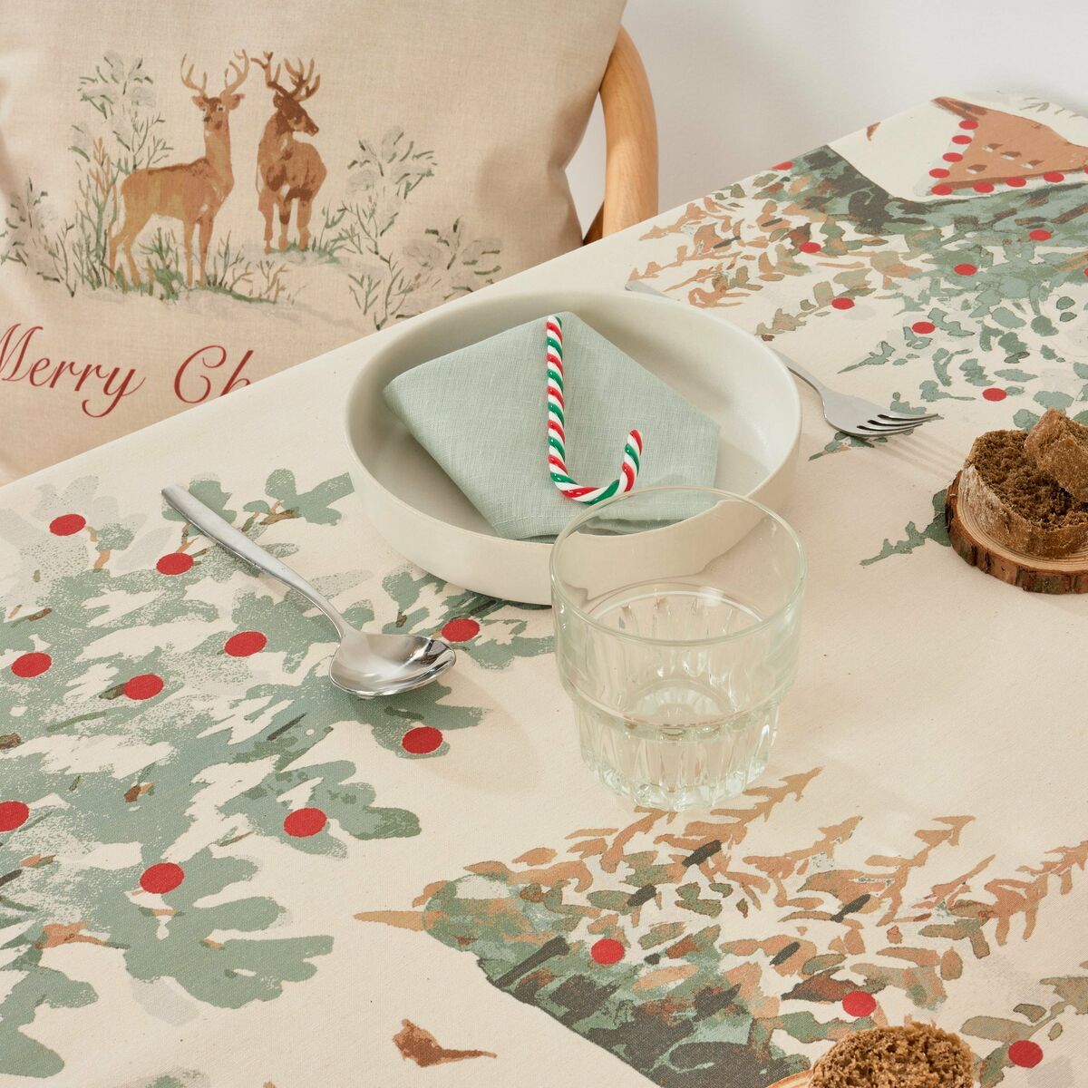 Stain-proof tablecloth Belum Christmas Deer Multicolour 300 x 155 cm