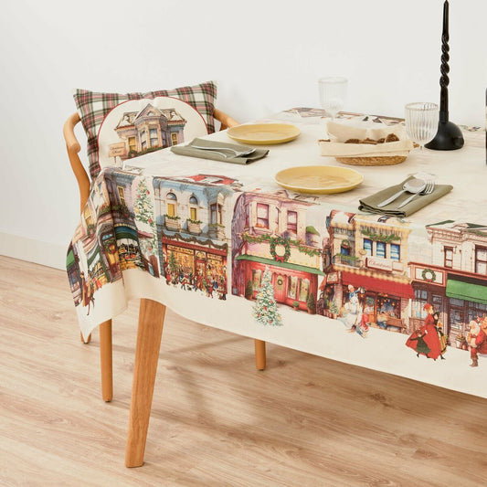 Stain-proof tablecloth Belum Christmas City Multicolour 350 x 155 cm Belum