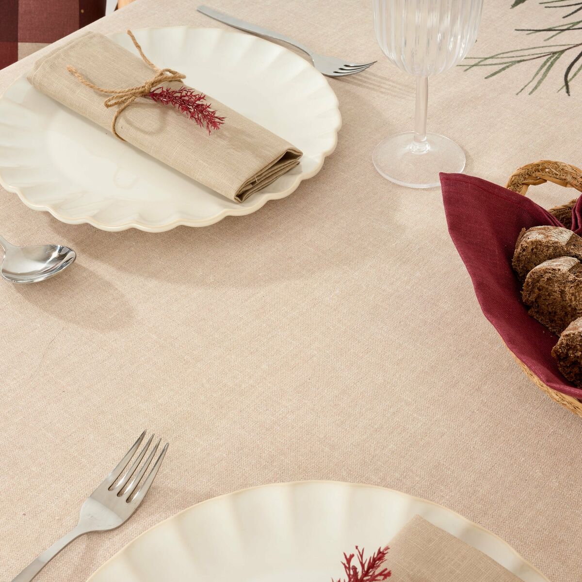 Stain-proof tablecloth Belum Christmas Mistletoe Multicolour 450 x 155 cm