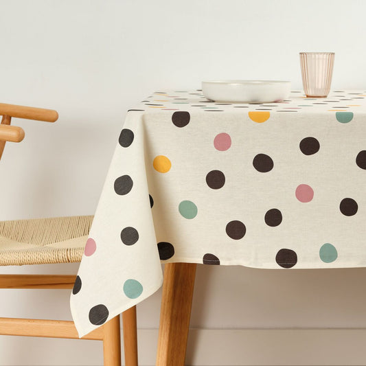 Stain-proof tablecloth Belum CUZCO White Multicolour 180 x 180 cm Spots XL Belum