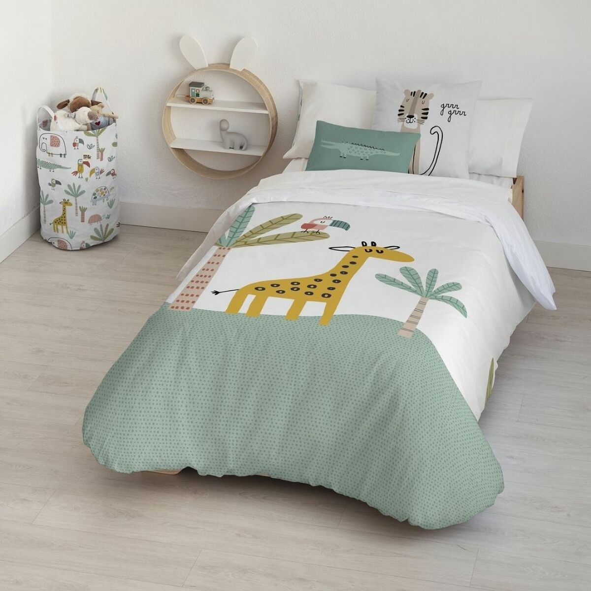 Duvet cover set Kids&Cotton Jeddah Big Mint 155 x 220 cm