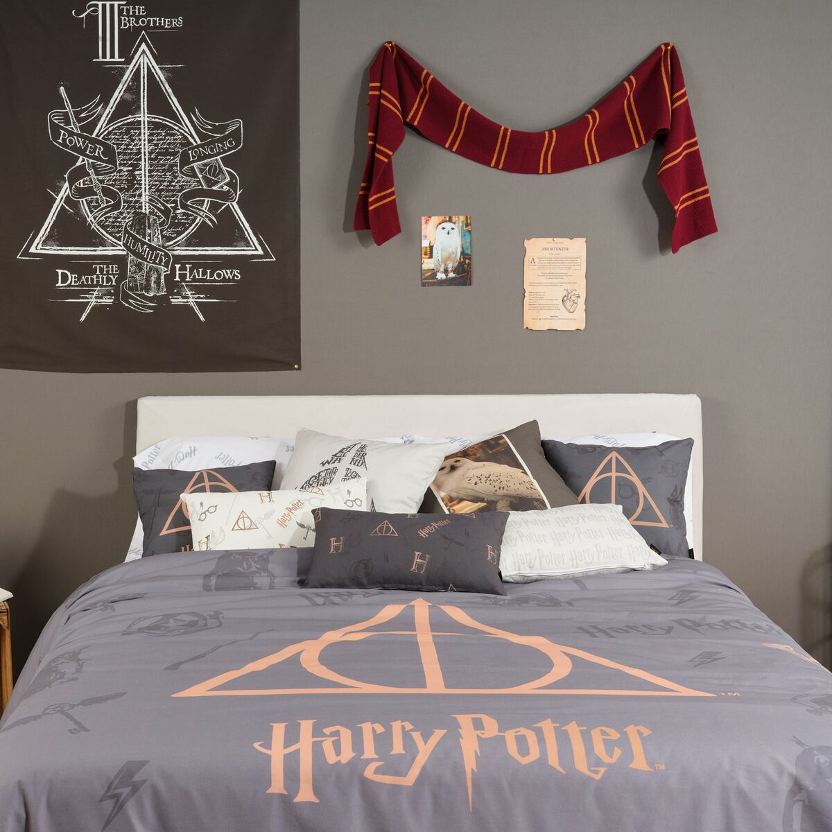 Nordic cover Harry Potter Deathly Hallows Multicolour 175 Threads 240 x 220 cm King size