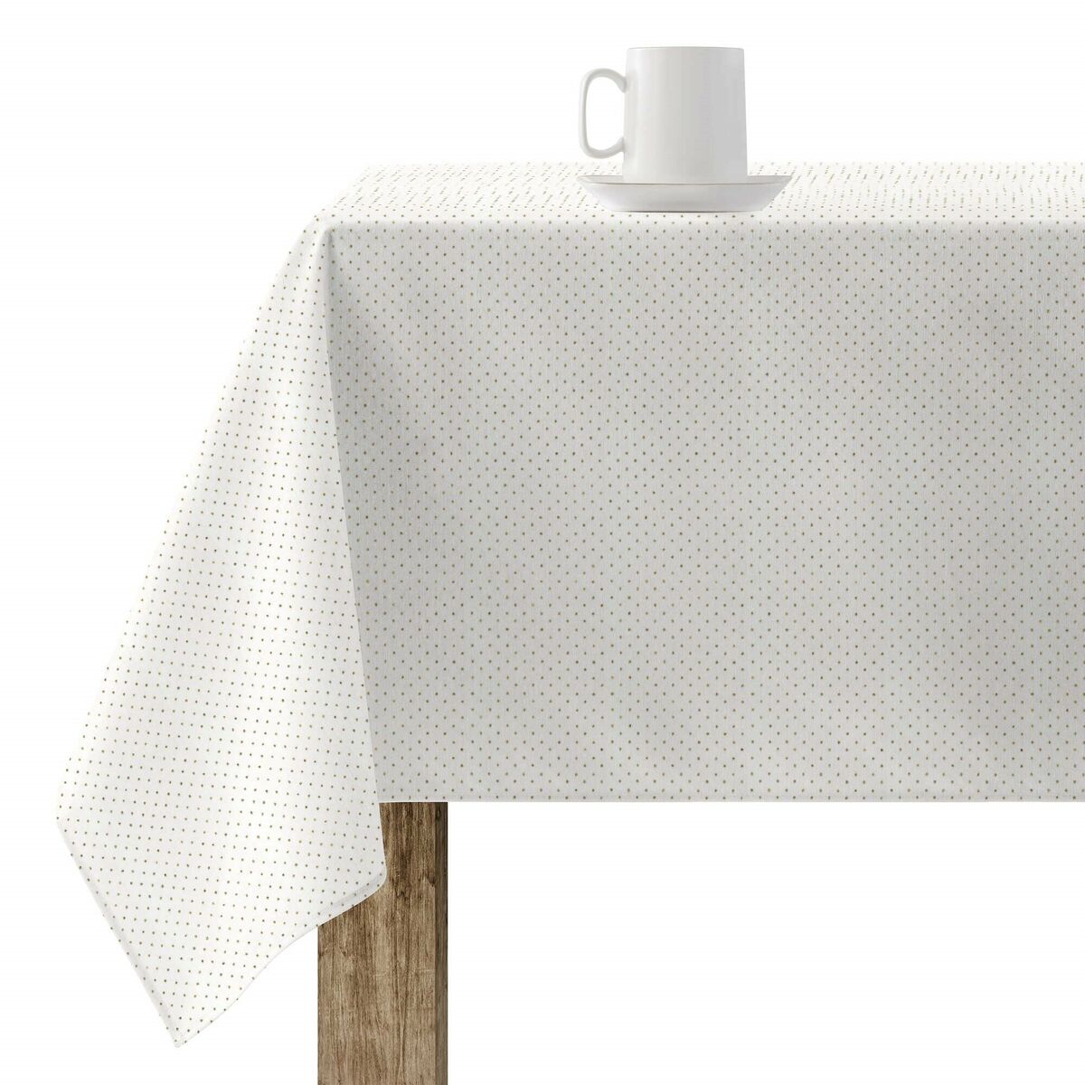 Stain-proof resined tablecloth Belum Dots Gold Multicolour 250 x 140 cm