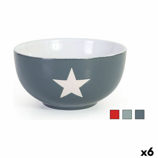 Bowl Home Style Star 525 ml Ceramic (6 Units) Home Style