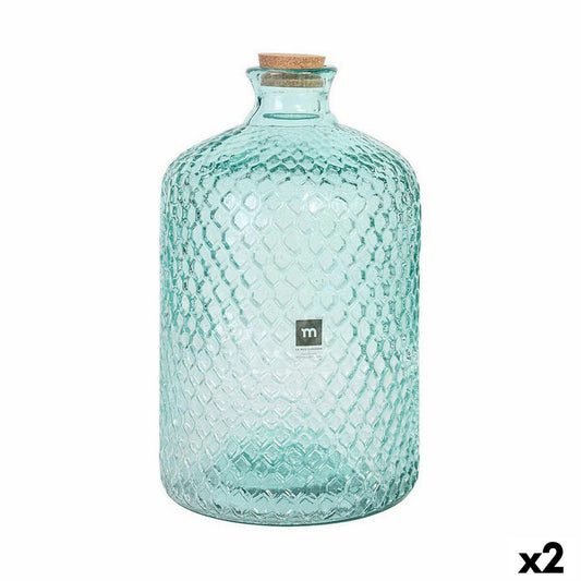 Bottle La Mediterránea Primavera grabada Glass 5 L (2 Units) La Mediterránea