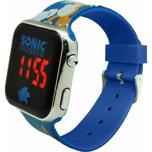 Digital clock Sonic Children's LED Screen Blue Ø 3,5 cm