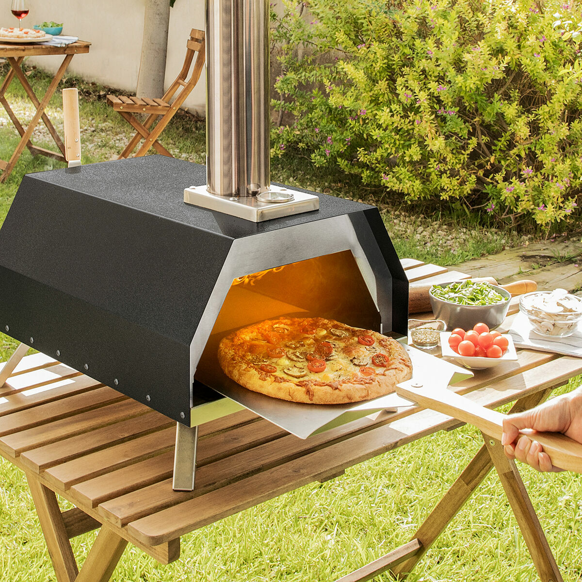 Pellet Pizza Oven with Accessories Pizzahven InnovaGoods