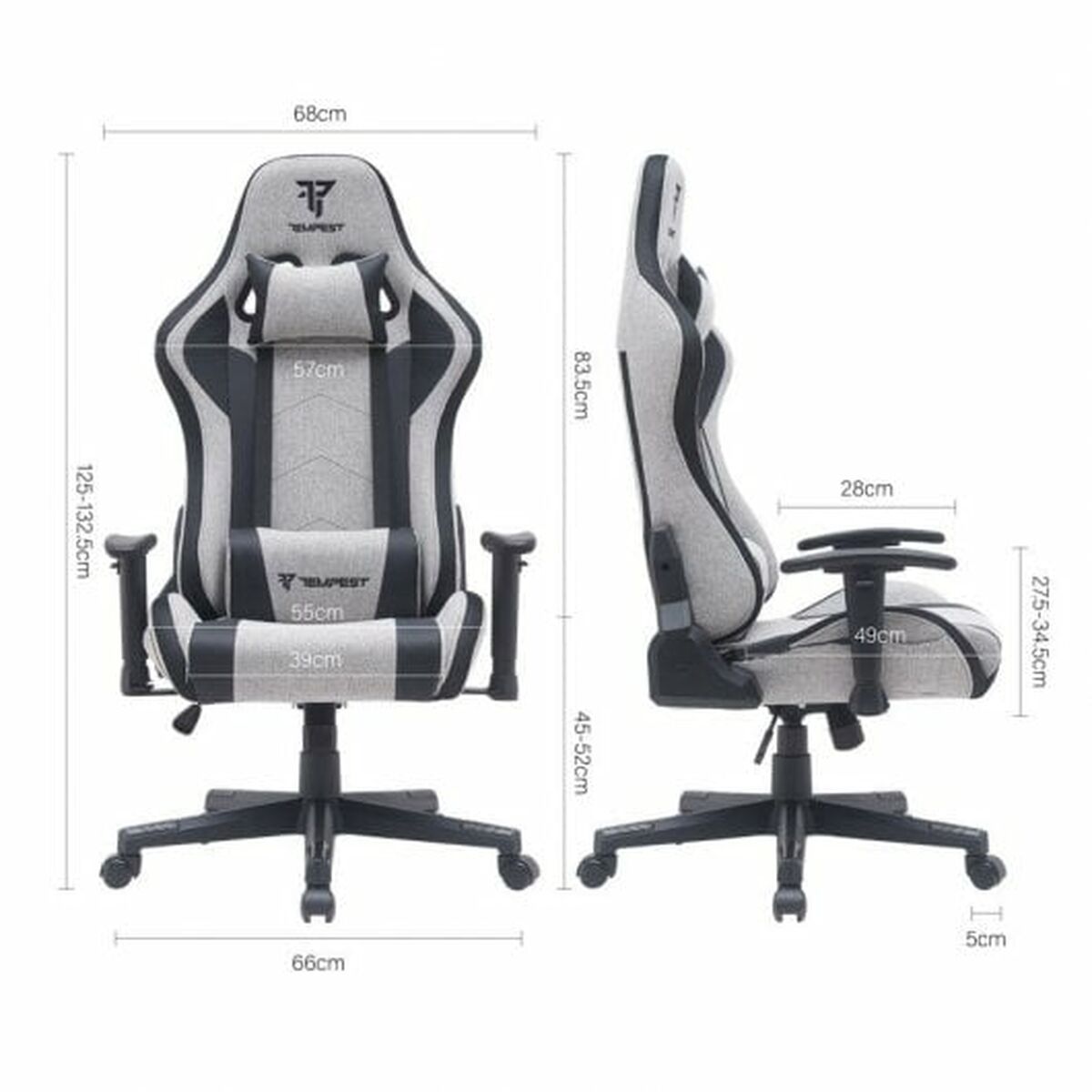 Office Chair Tempest Glare Grey