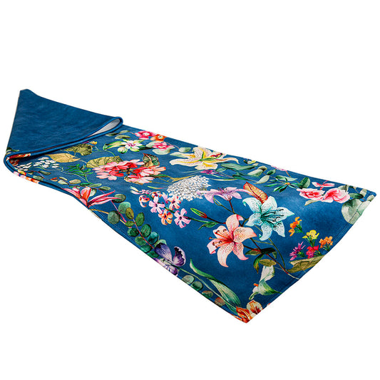 Table Runner Romimex Blue 180 x 30 x 1 cm