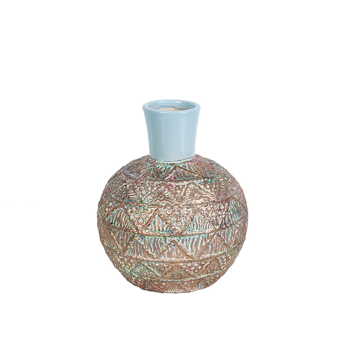 Vase Romimex Beige Ceramic Spherical 18 x 21 x 18 cm 18 x 17 x 18 cm