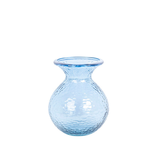 Vase Romimex Blue recycled glass 20 x 25 x 20 cm Romimex