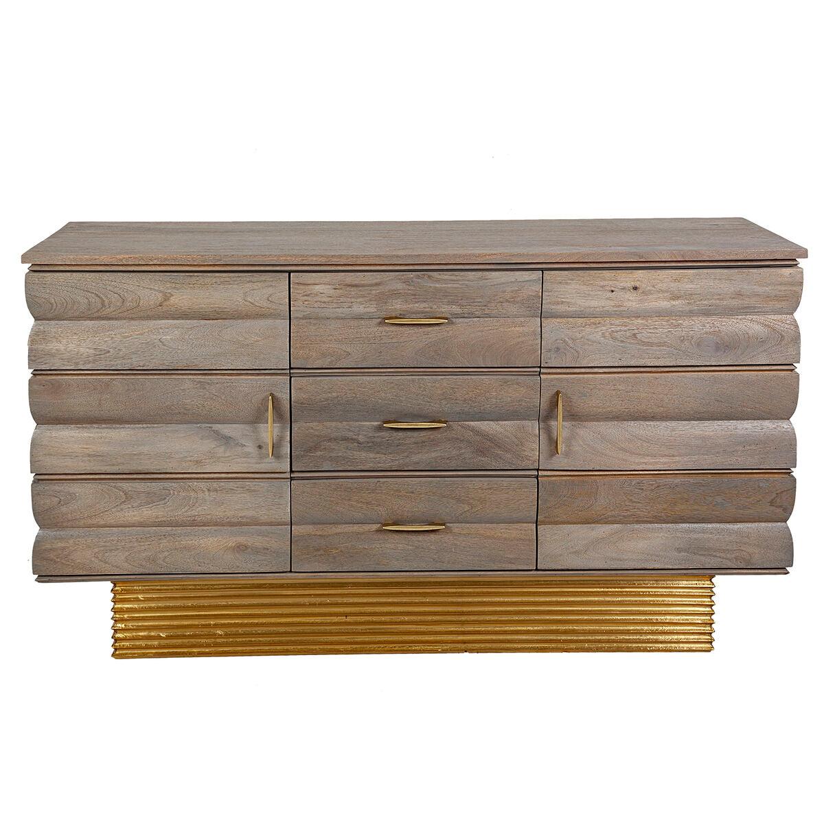 Chest of drawers Romimex Grey Wood 47 x 77 x 141 cm