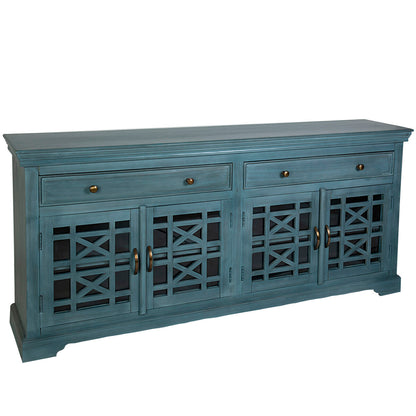 Sideboard Romimex Blue Mango wood 40 x 85 x 180 cm