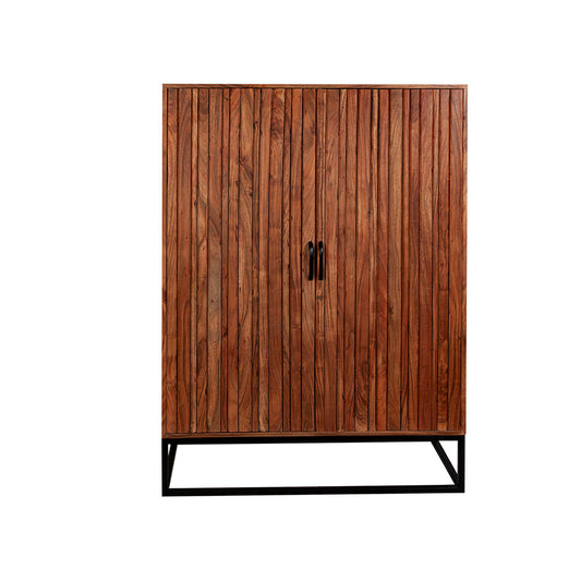 Cupboard Romimex Brown Acacia 40 x 140 x 95 cm