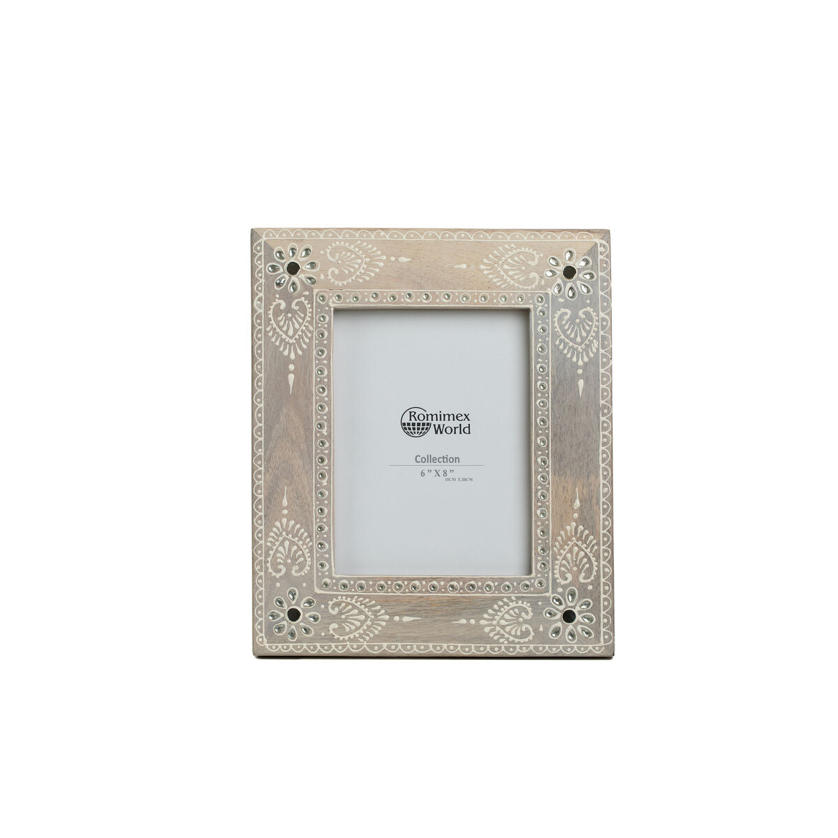 Photo frame Romimex Brown Mango wood 15 x 20 x 2 cm