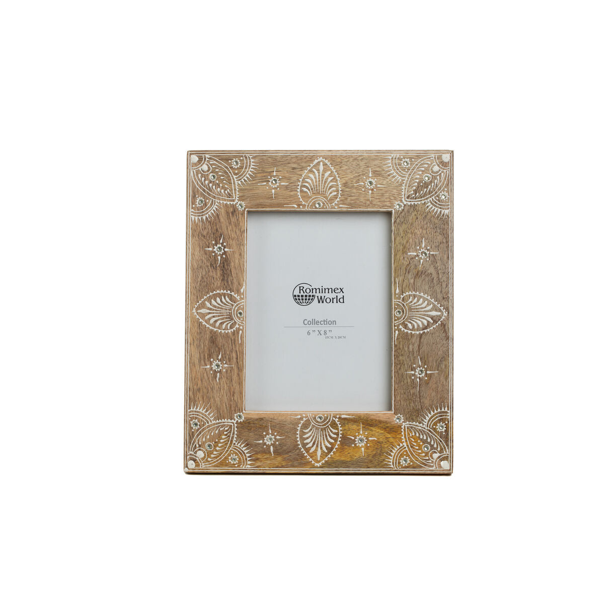 Photo frame Romimex Brown Mango wood 15 x 20 x 2 cm