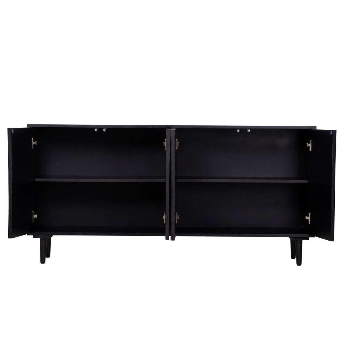 Sideboard Romimex Brown Black Wood Bone 40 x 80 x 160 cm