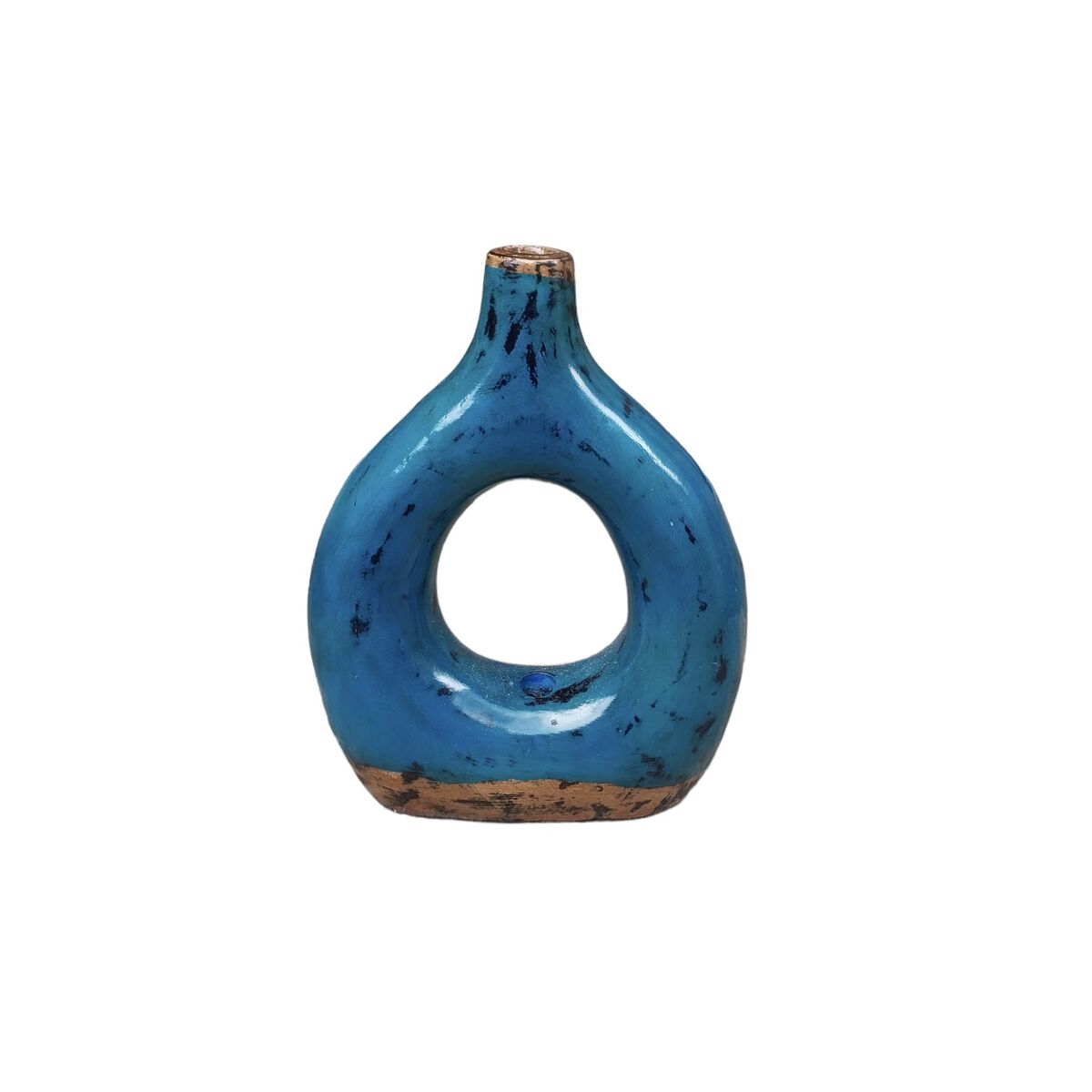 Vase Romimex Blue Ceramic 20 x 26 x 10 cm