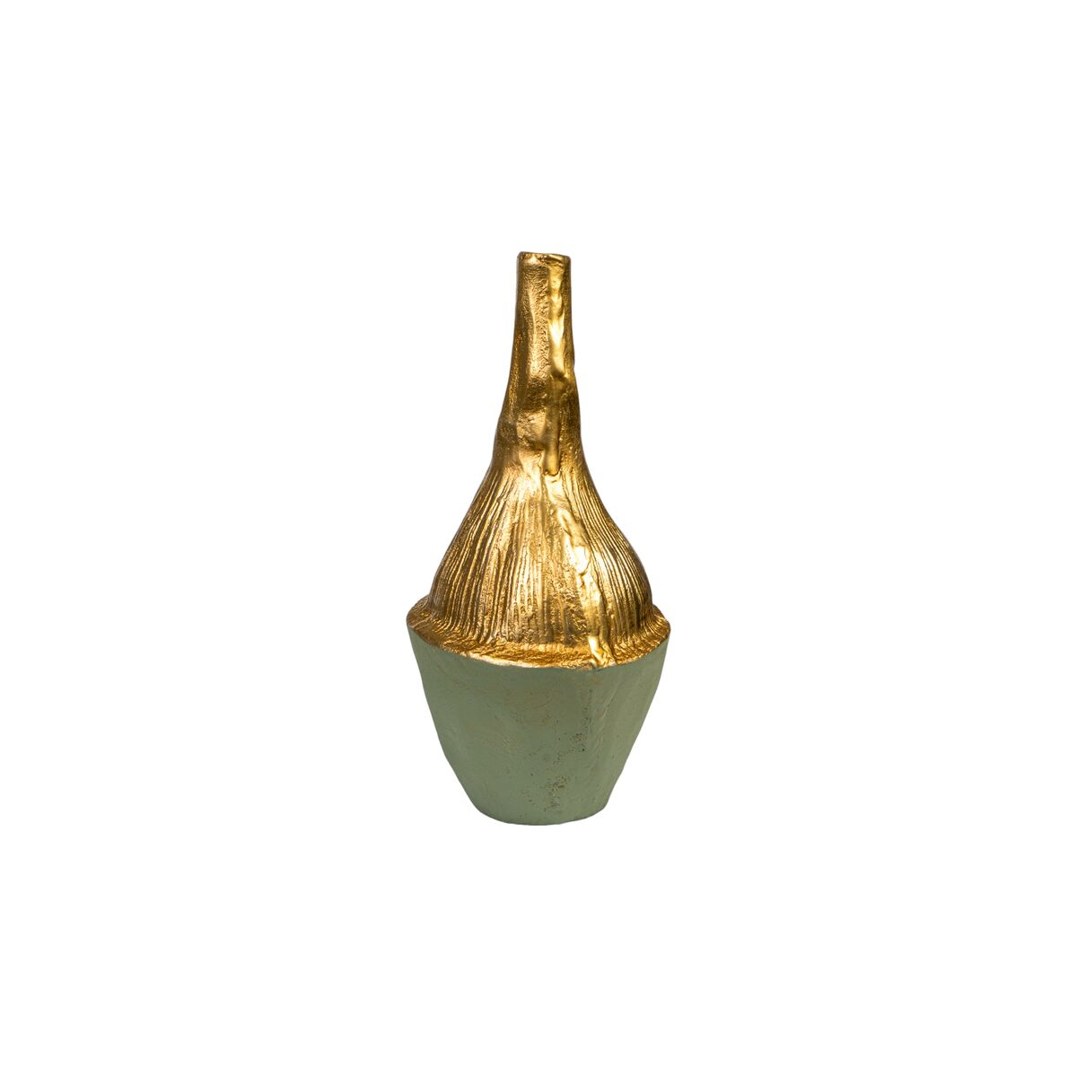 Vase Romimex Green Golden Aluminium 18 x 36 x 17 cm