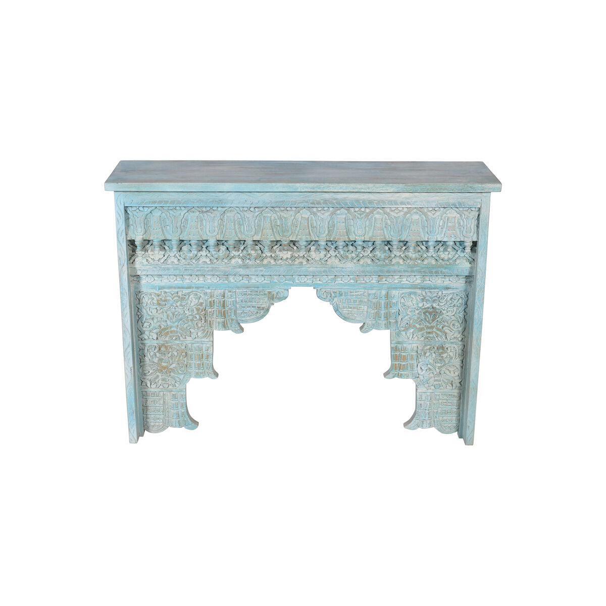 Console Romimex Turquoise Mango wood 120 x 90 x 30 cm